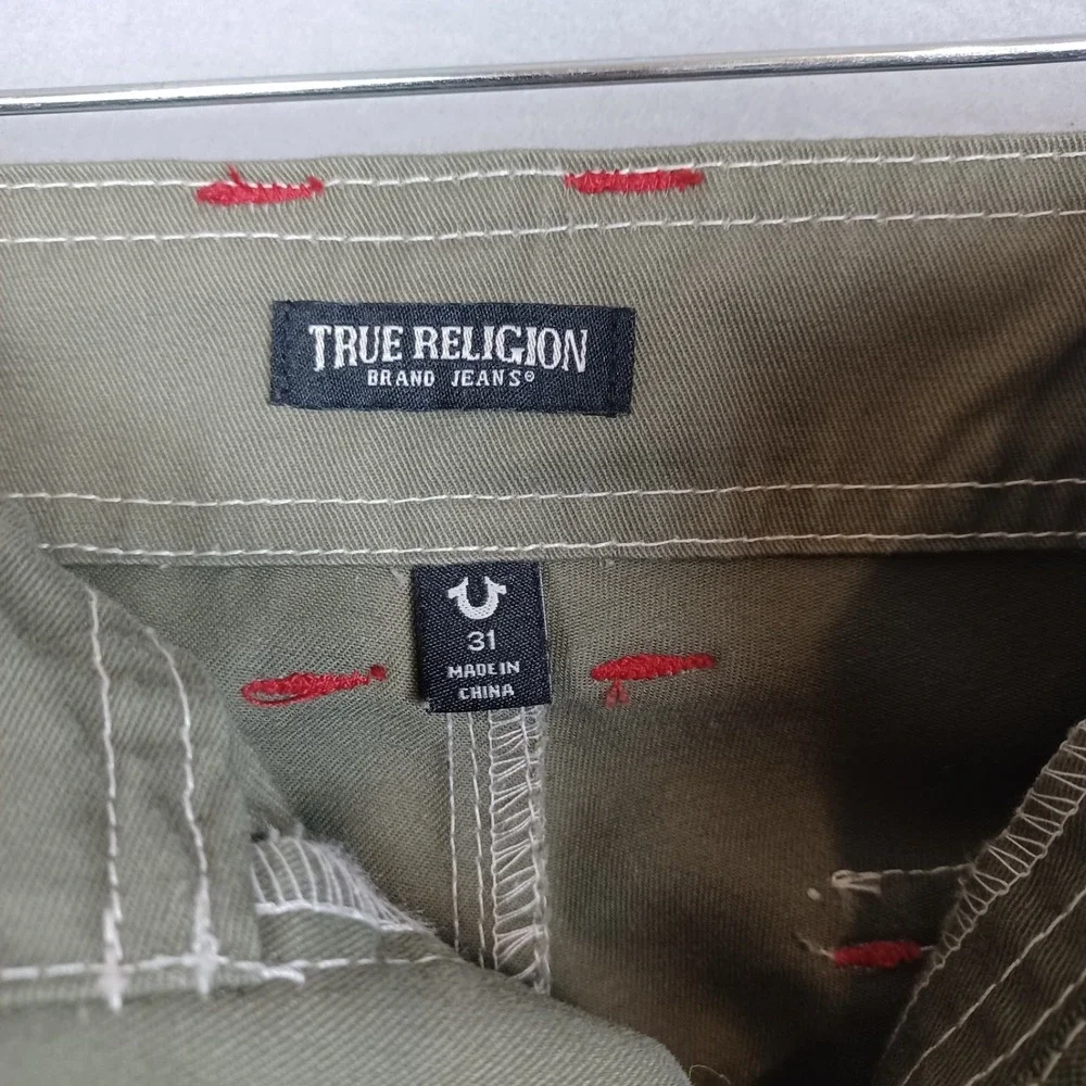 True Religion  Cargo Pants Mens 31 Olive Green Utility 34x32